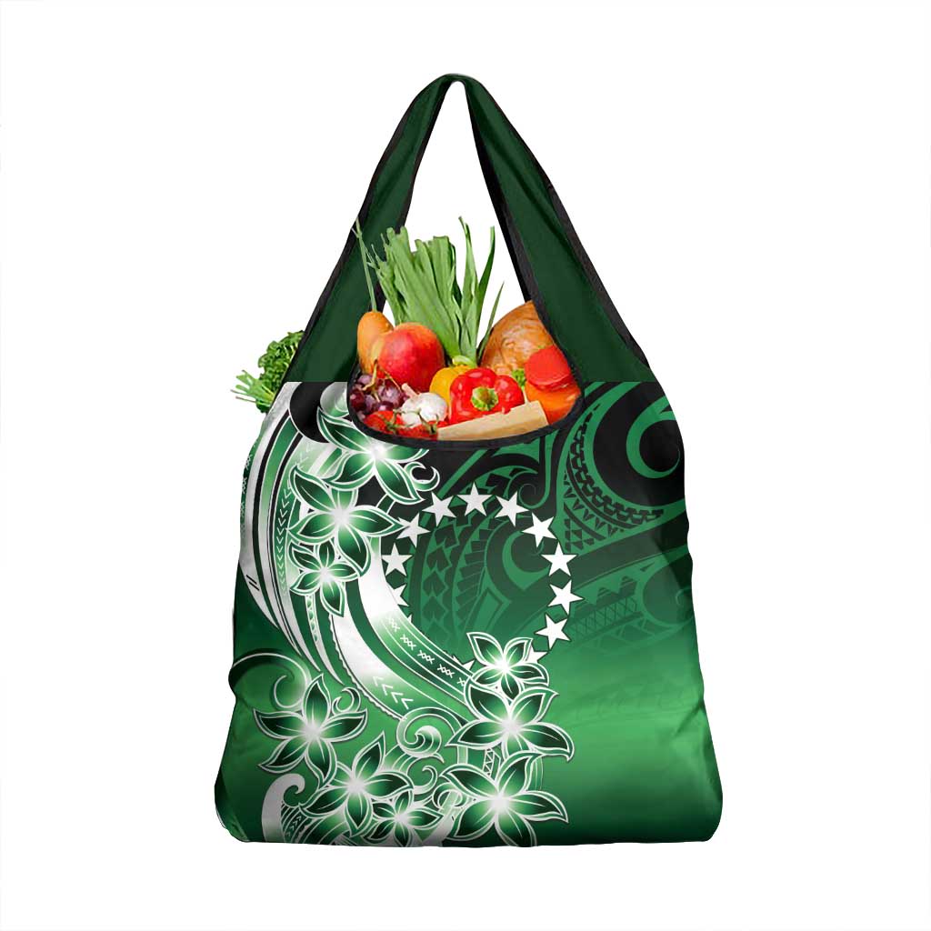 Cook Islands Tattoo Grocery Bag Plumeria Polynesian Pattern