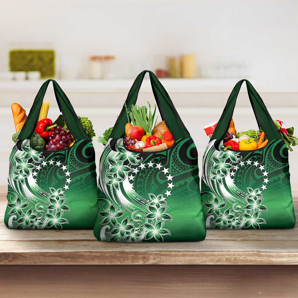 Cook Islands Tattoo Grocery Bag Plumeria Polynesian Pattern