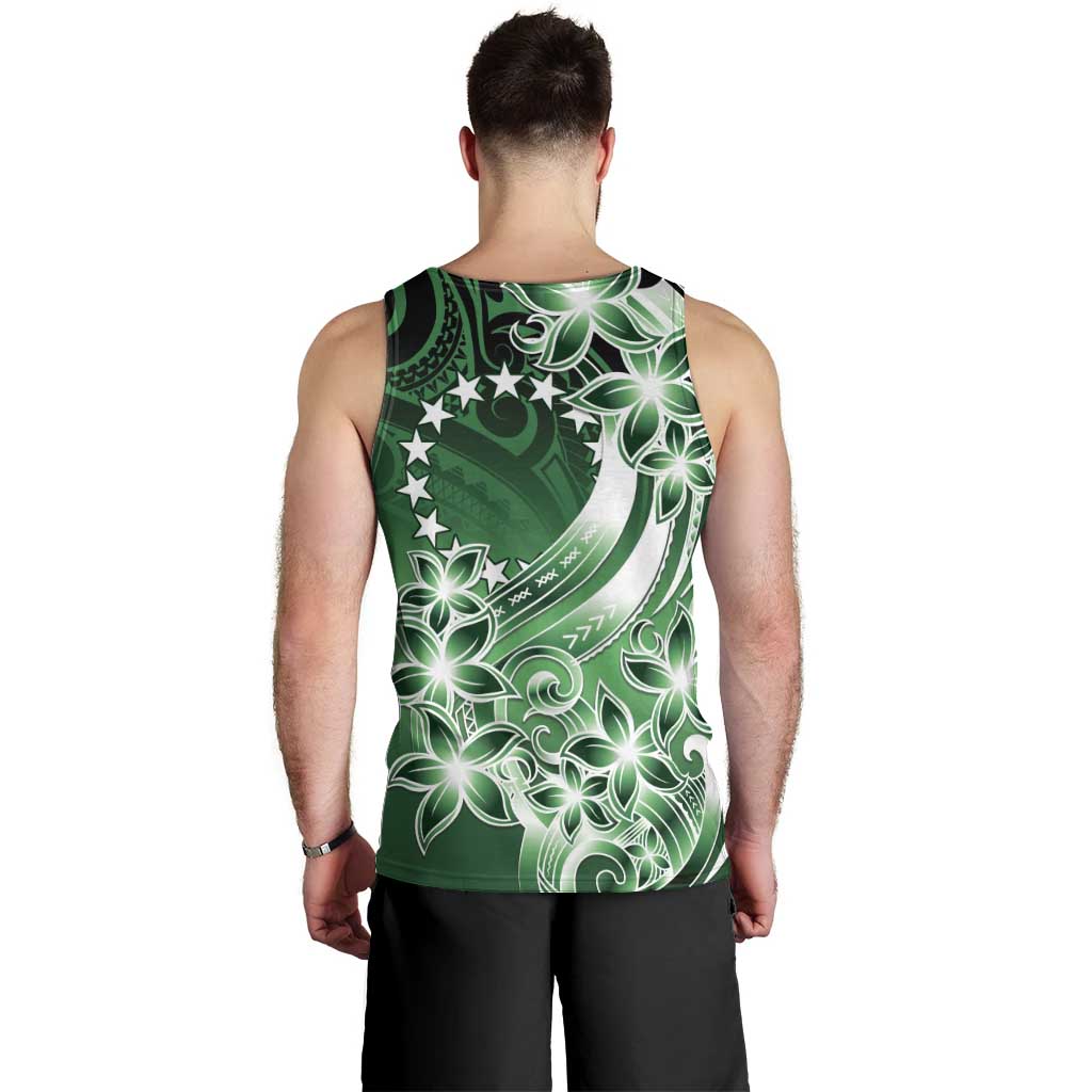 Cook Islands Tattoo Men Tank Top Plumeria Polynesian Pattern