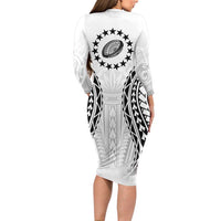 World Rugby Cook Islands Family Matching Long Sleeve Bodycon Dress and Hawaiian Shirt Kukis Make History - Polynesian Pride