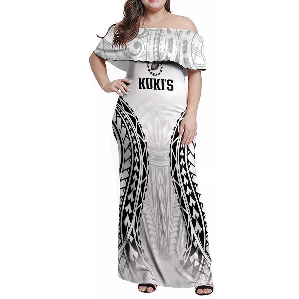 World Rugby Cook Islands Family Matching Off Shoulder Maxi Dress and Hawaiian Shirt Kukis Make History - Polynesian Pride