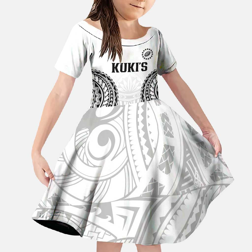 World Rugby Cook Islands Family Matching Short Sleeve Bodycon Dress and Hawaiian Shirt Kukis Make History - Polynesian Pride