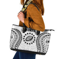 World Rugby Cook Islands Leather Tote Bag Kukis Make History - Polynesian Pride