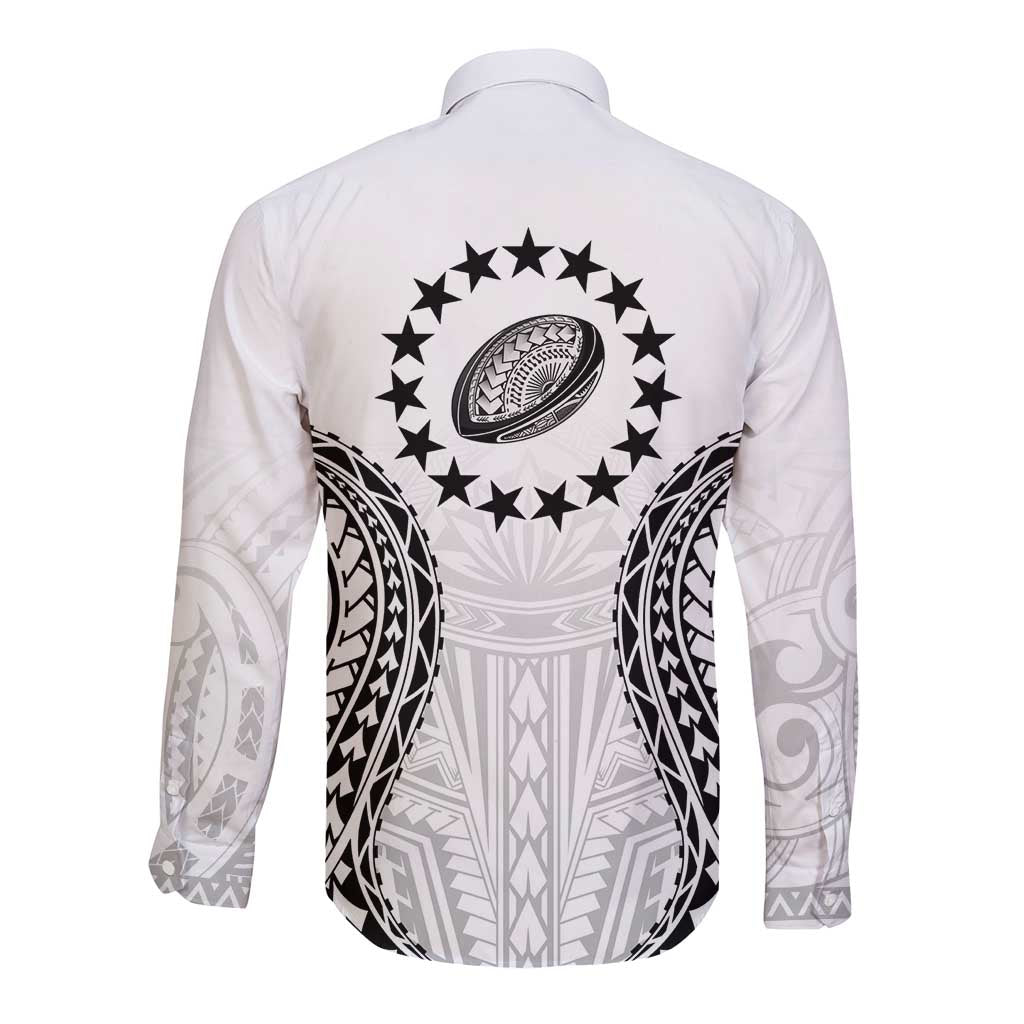 World Rugby Cook Islands Long Sleeve Button Shirt Kukis Make History - Polynesian Pride