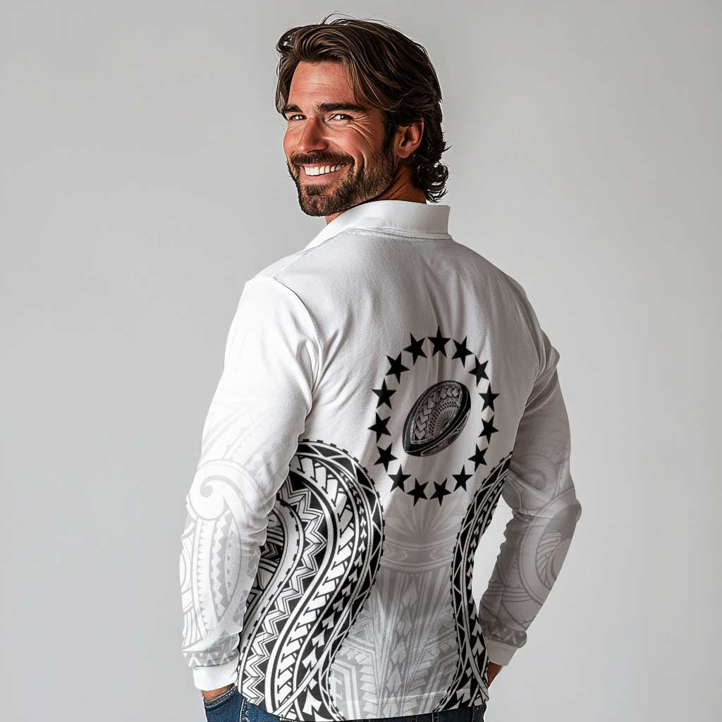 World Rugby Cook Islands Long Sleeve Polo Shirt Kukis Make History - Polynesian Pride