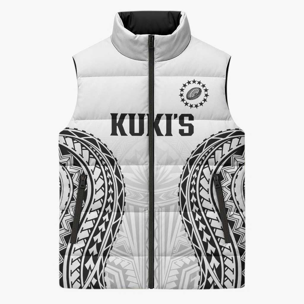 World Rugby Cook Islands Sleeveless Puffer Jacket Kukis Make History - Polynesian Pride