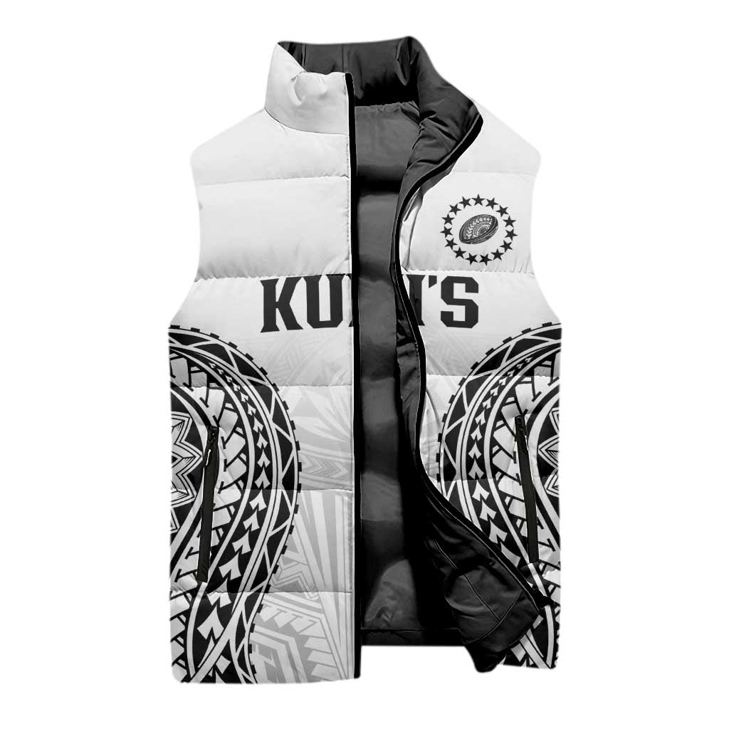 World Rugby Cook Islands Sleeveless Puffer Jacket Kukis Make History - Polynesian Pride
