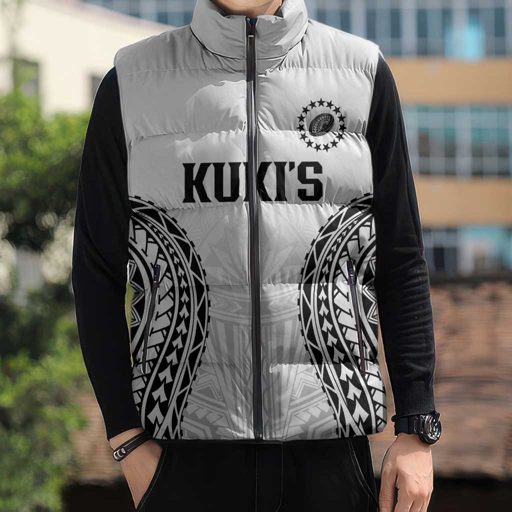 World Rugby Cook Islands Sleeveless Puffer Jacket Kukis Make History - Polynesian Pride