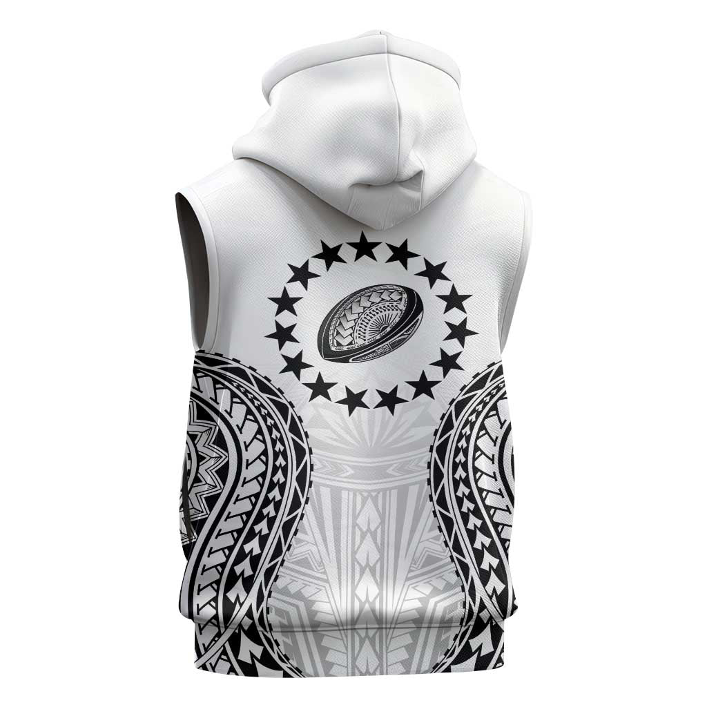 World Rugby Cook Islands Sleeveless Zip Hoodie Kukis Make History - Polynesian Pride