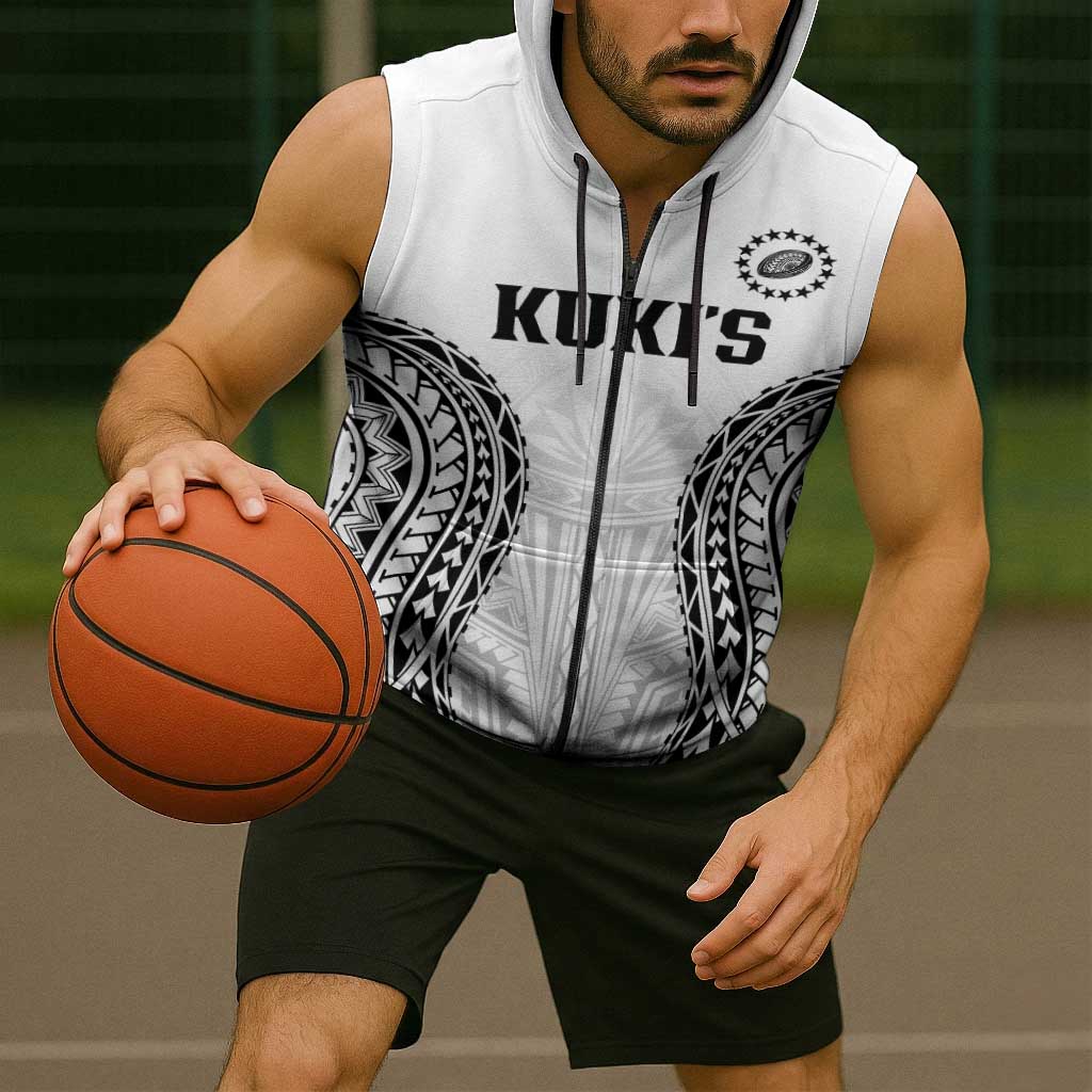 World Rugby Cook Islands Sleeveless Zip Hoodie Kukis Make History - Polynesian Pride