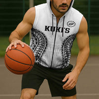 World Rugby Cook Islands Sleeveless Zip Hoodie Kukis Make History - Polynesian Pride