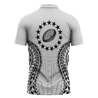 World Rugby Cook Islands Zipper Polo Shirt Kukis Make History - Polynesian Pride