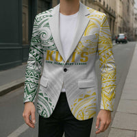 World Rugby Cook Islands Blazer White Polynesian Tribal Pattern - Polynesian Pride