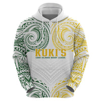 World Rugby Cook Islands Hoodie White Polynesian Tribal Pattern - Polynesian Pride
