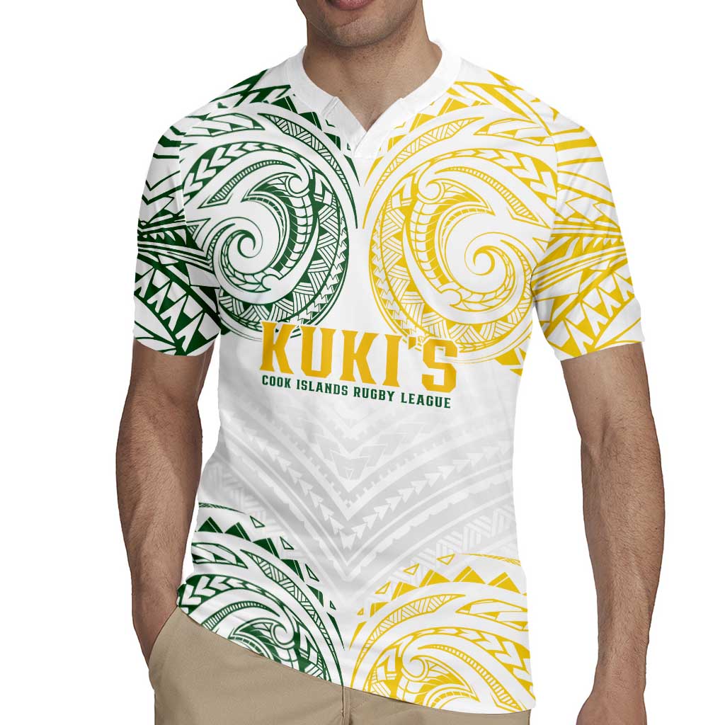 World Rugby Cook Islands Rugby Jersey White Polynesian Tribal Pattern - Polynesian Pride