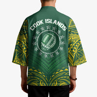 World Rugby Cook Islands Kimono Green Polynesian Tribal Pattern - Polynesian Pride