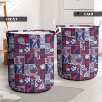 Guam Felis Pasgua Laundry Basket Pacific Patchwork Xmas Vibes - Polynesian Pride
