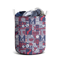 Guam Felis Pasgua Laundry Basket Pacific Patchwork Xmas Vibes - Polynesian Pride