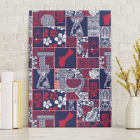 Guam Felis Pasgua Canvas Wall Art Pacific Patchwork Xmas Vibes - Polynesian Pride