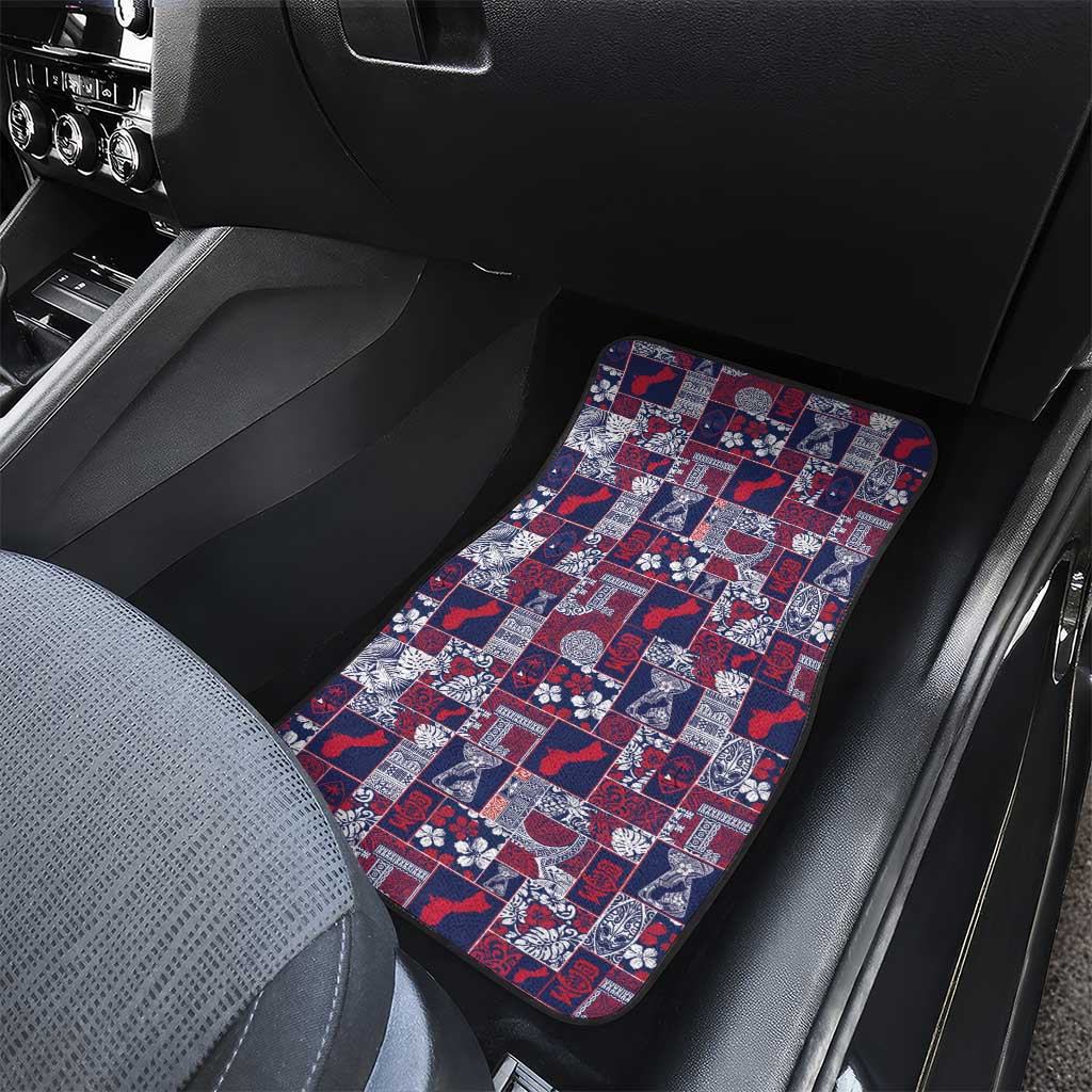 Guam Felis Pasgua Car Mats Pacific Patchwork Xmas Vibes - Polynesian Pride