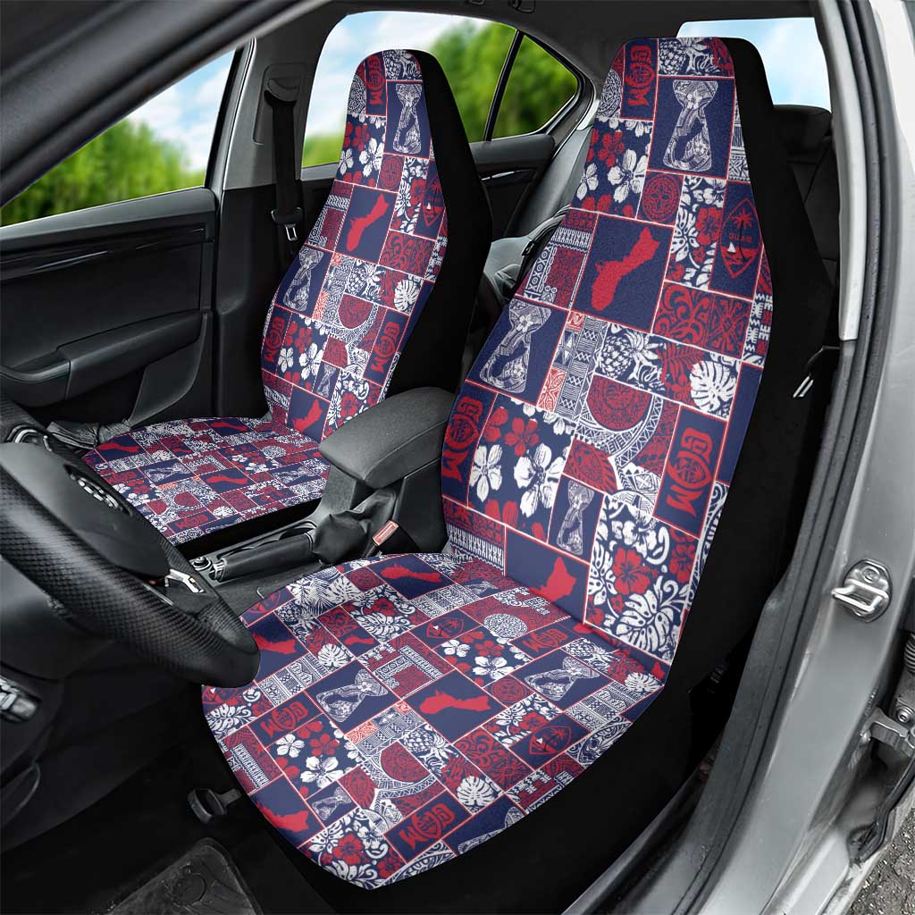 Guam Felis Pasgua Car Seat Cover Pacific Patchwork Xmas Vibes - Polynesian Pride