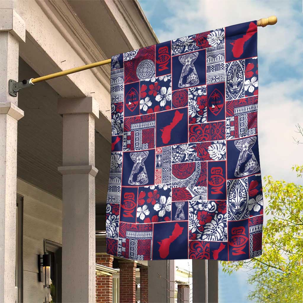 Guam Felis Pasgua Garden Flag Pacific Patchwork Xmas Vibes - Polynesian Pride