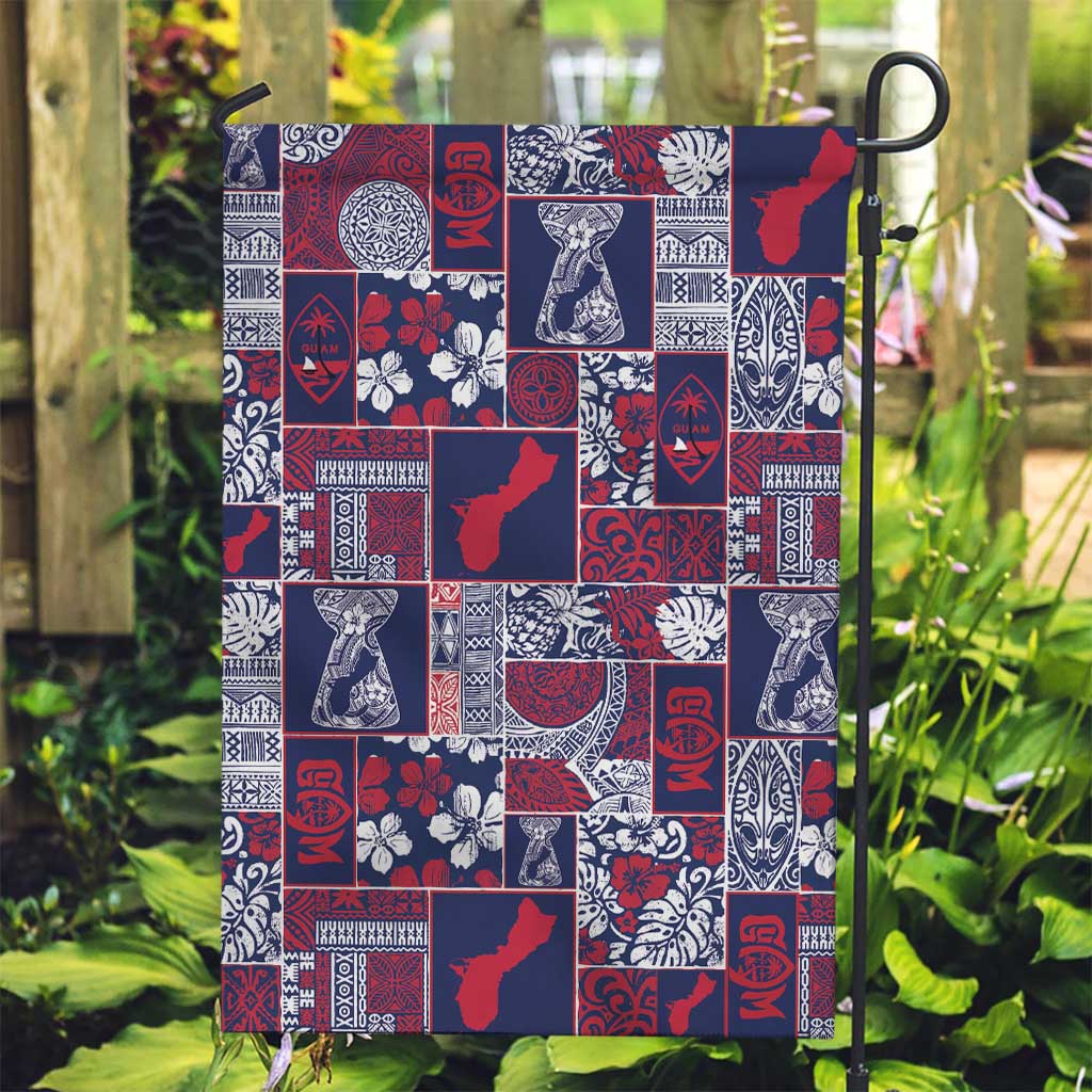 Guam Felis Pasgua Garden Flag Pacific Patchwork Xmas Vibes - Polynesian Pride