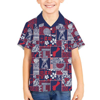 Guam Felis Pasgua Kid Hawaiian Shirt Pacific Patchwork Xmas Vibes - Polynesian Pride