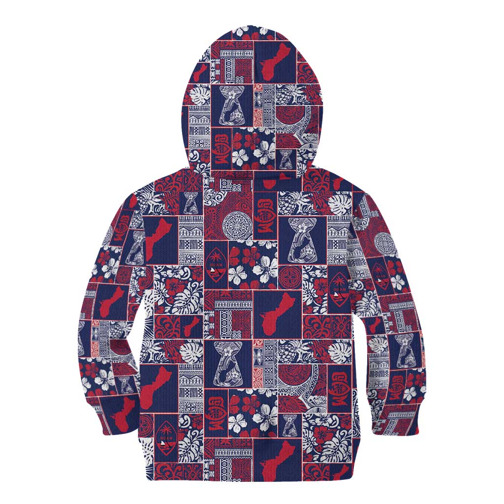 Guam Felis Pasgua Kid Hoodie Pacific Patchwork Xmas Vibes - Polynesian Pride