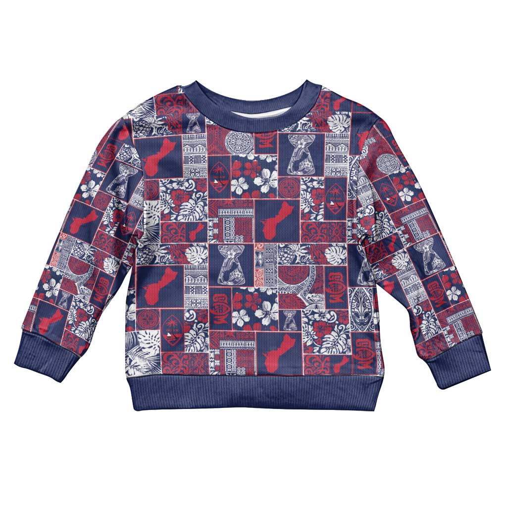 Guam Felis Pasgua Kid Ugly Christmas Sweater Pacific Patchwork Xmas Vibes - Polynesian Pride