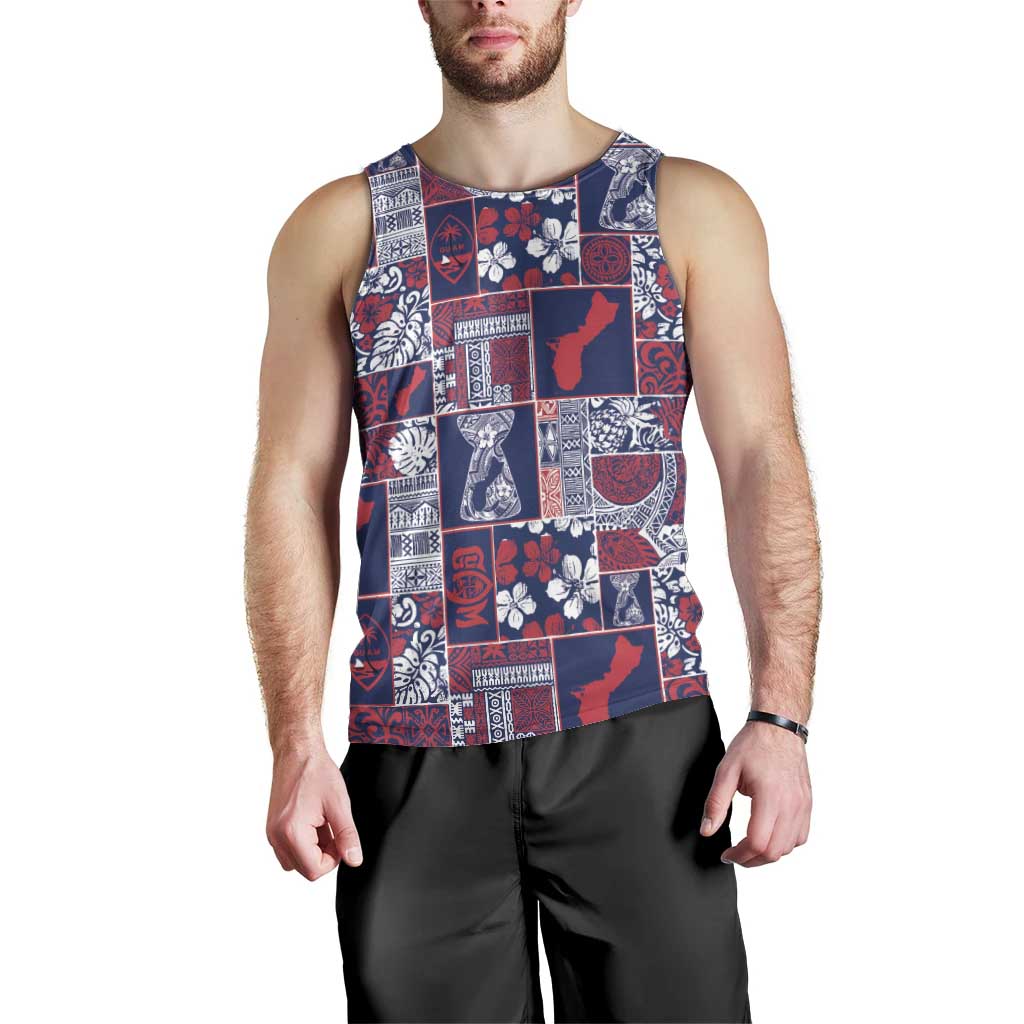 Guam Felis Pasgua Men Tank Top Pacific Patchwork Xmas Vibes - Polynesian Pride