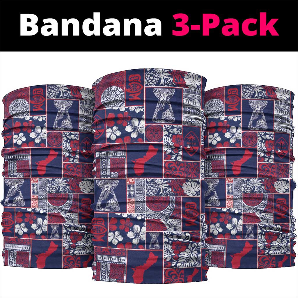 Guam Felis Pasgua Neck Gaiter Pacific Patchwork Xmas Vibes - Polynesian Pride