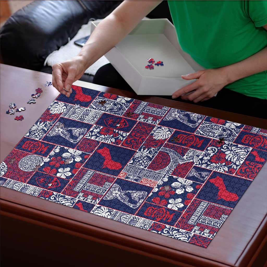 Guam Felis Pasgua Puzzle Pacific Patchwork Xmas Vibes - Polynesian Pride