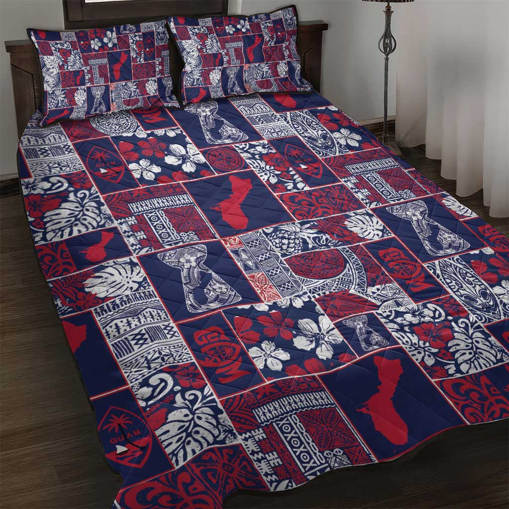 Guam Felis Pasgua Quilt Bed Set Pacific Patchwork Xmas Vibes - Polynesian Pride