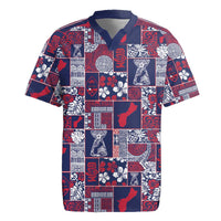 Guam Felis Pasgua Rugby Jersey Pacific Patchwork Xmas Vibes - Polynesian Pride