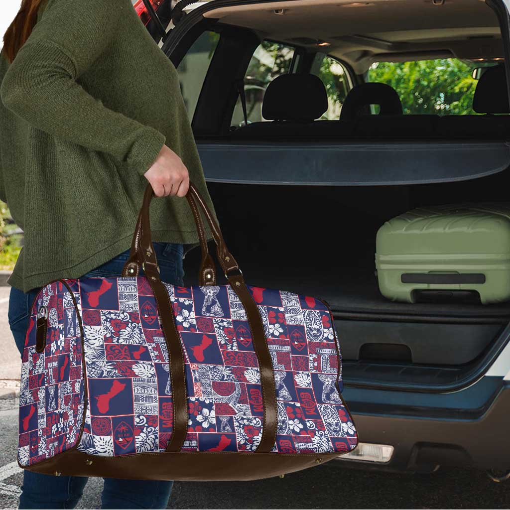 Guam Felis Pasgua Travel Bag Pacific Patchwork Xmas Vibes - Polynesian Pride