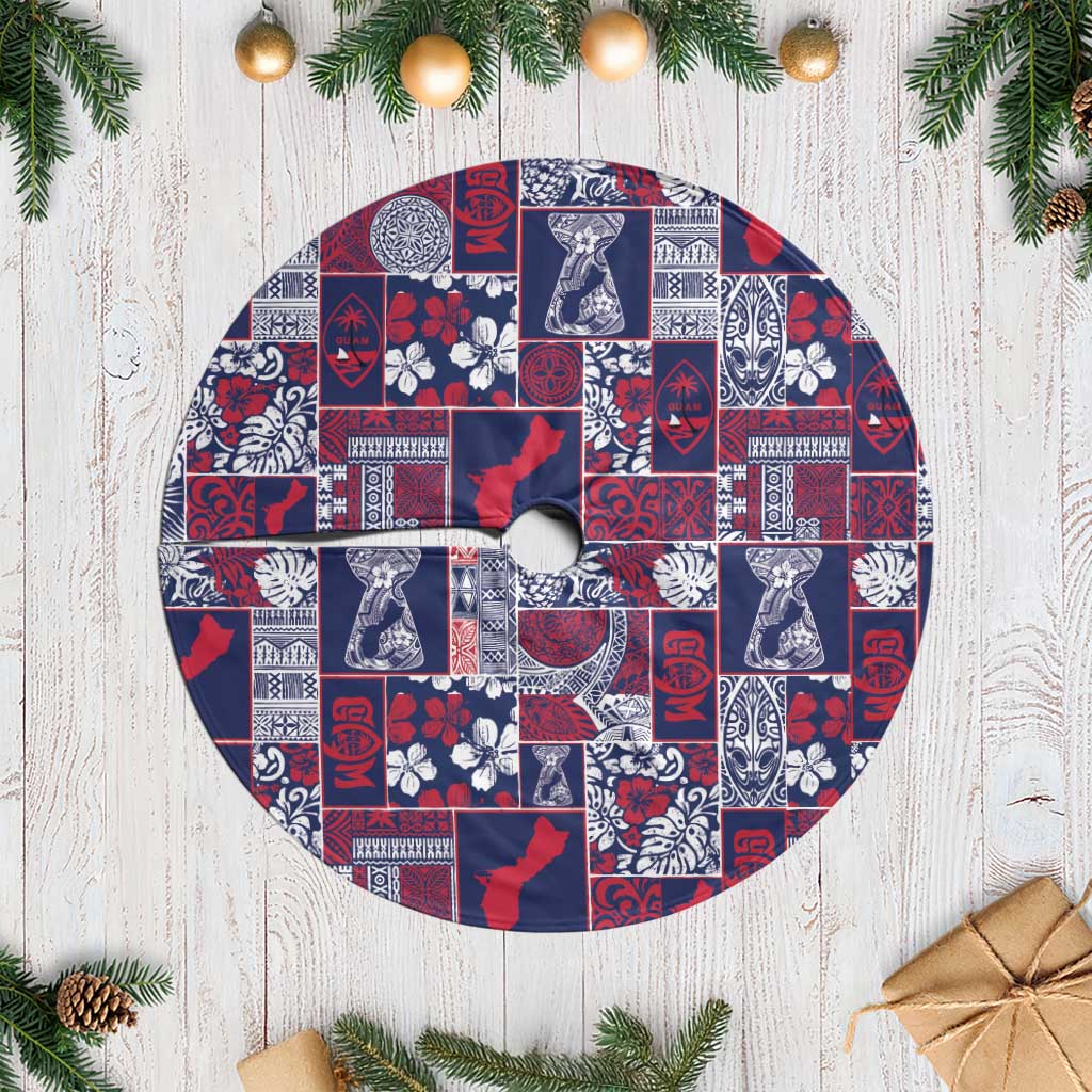 Guam Felis Pasgua Tree Skirt Pacific Patchwork Xmas Vibes - Polynesian Pride