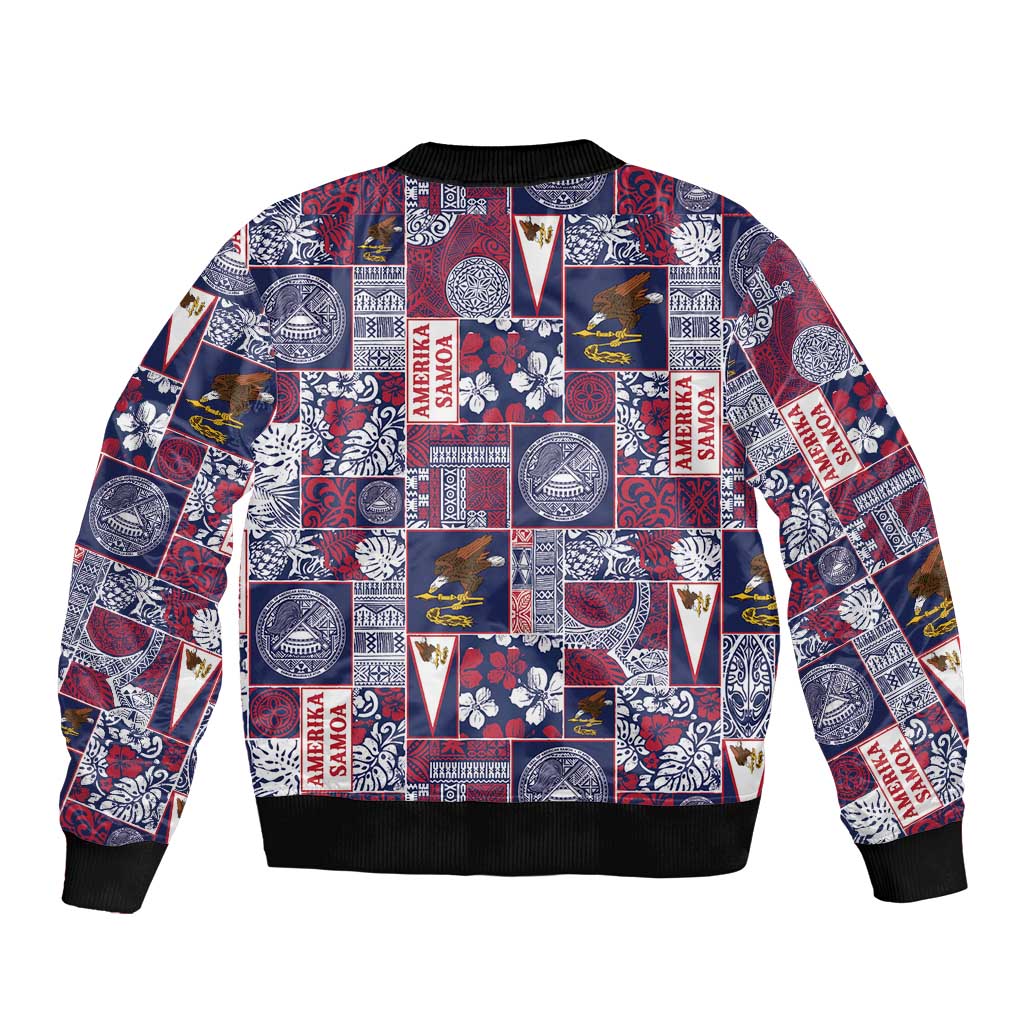 Manuia le Kerisimasi American Samoa Bomber Jacket Pacific Patchwork Xmas Vibes - Polynesian Pride