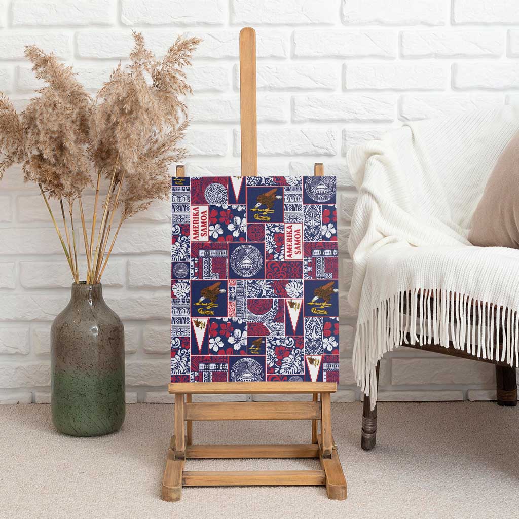 Manuia le Kerisimasi American Samoa Canvas Wall Art Pacific Patchwork Xmas Vibes - Polynesian Pride