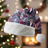 Manuia le Kerisimasi American Samoa Christmas Santa Hat Pacific Patchwork Xmas Vibes - Polynesian Pride