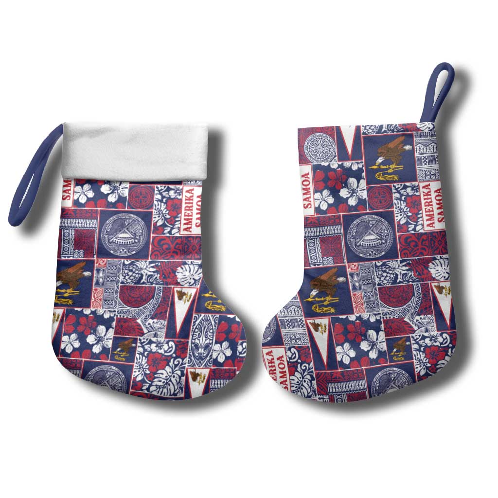 Manuia le Kerisimasi American Samoa Christmas Stocking Pacific Patchwork Xmas Vibes - Polynesian Pride