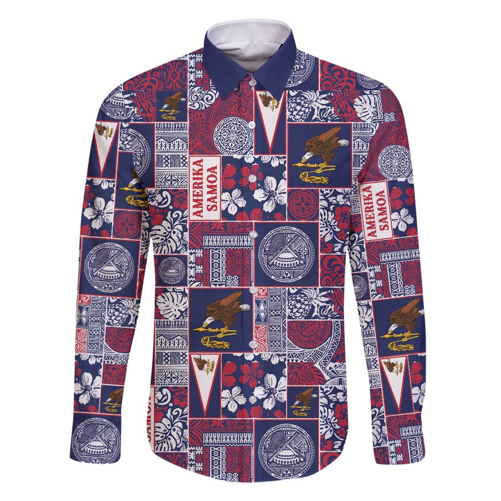 Manuia le Kerisimasi American Samoa Family Matching Long Sleeve Bodycon Dress and Hawaiian Shirt Pacific Patchwork Xmas Vibes - Polynesian Pride