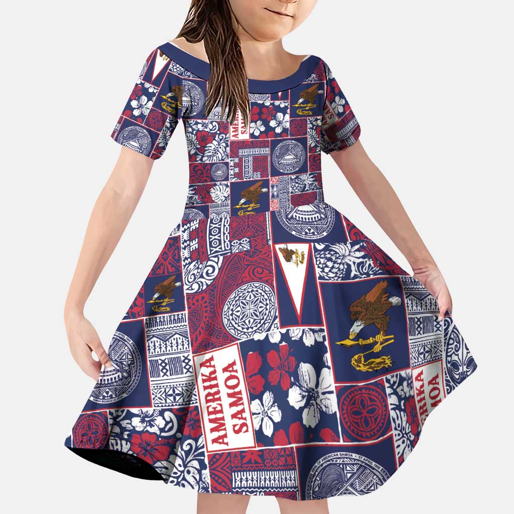 Manuia le Kerisimasi American Samoa Family Matching Summer Maxi Dress and Hawaiian Shirt Pacific Patchwork Xmas Vibes - Polynesian Pride