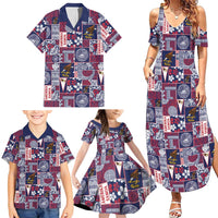 Manuia le Kerisimasi American Samoa Family Matching Summer Maxi Dress and Hawaiian Shirt Pacific Patchwork Xmas Vibes - Polynesian Pride