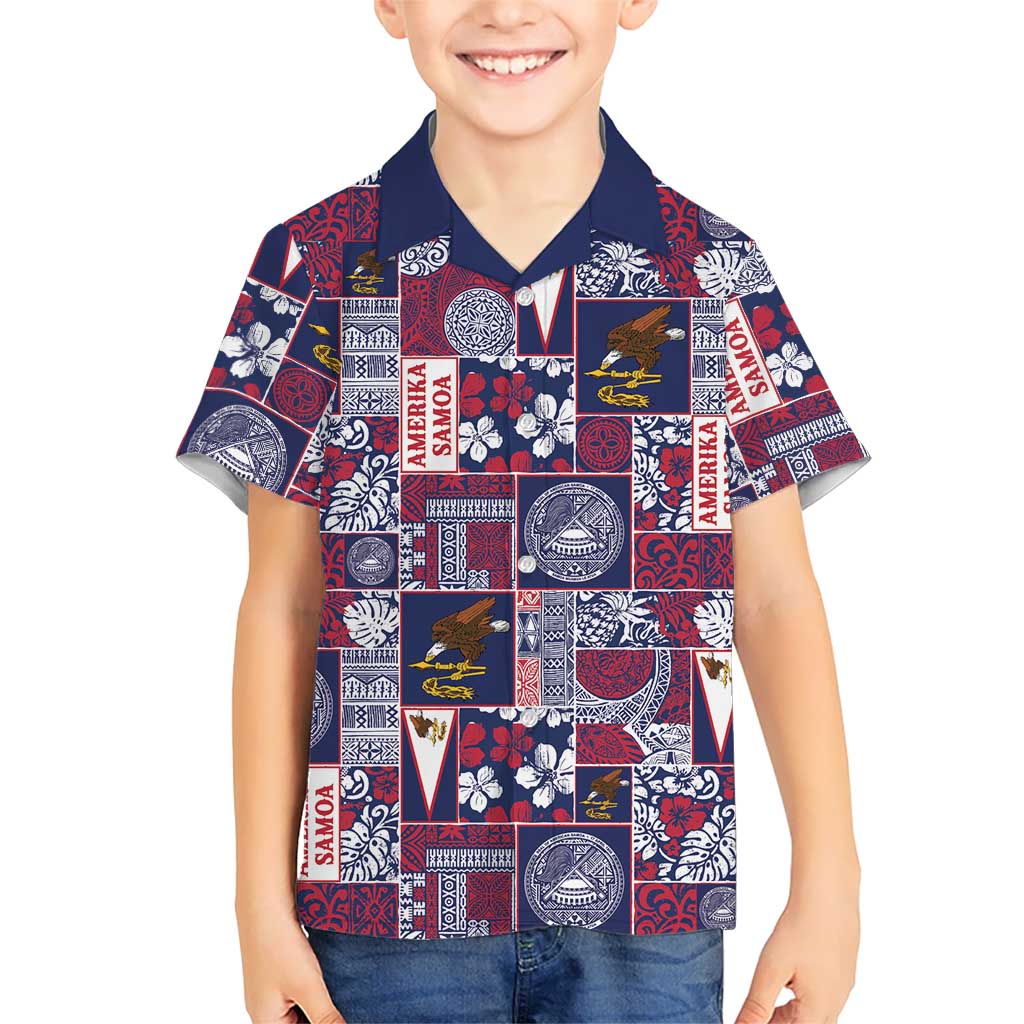 Manuia le Kerisimasi American Samoa Family Matching Summer Maxi Dress and Hawaiian Shirt Pacific Patchwork Xmas Vibes - Polynesian Pride
