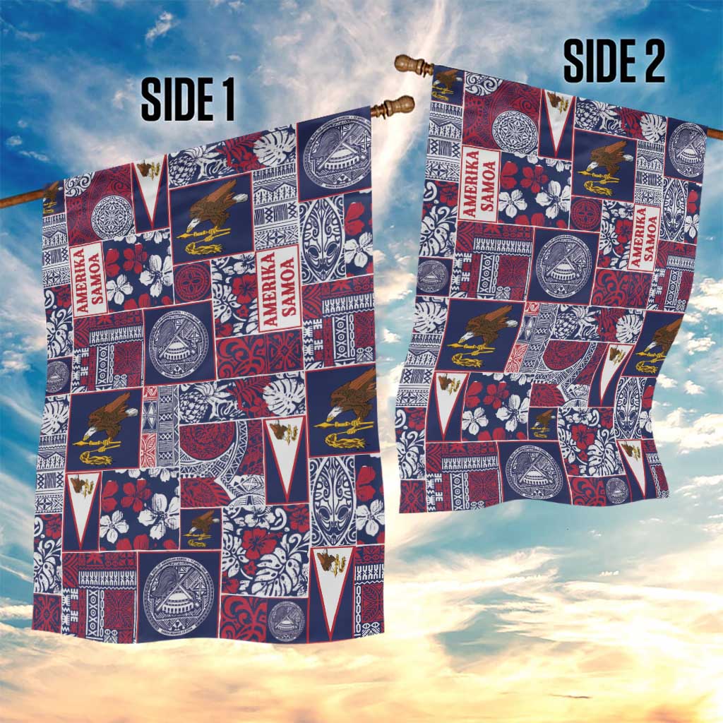 Manuia le Kerisimasi American Samoa Garden Flag Pacific Patchwork Xmas Vibes - Polynesian Pride