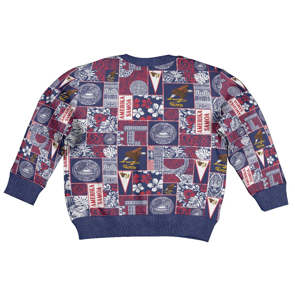 Manuia le Kerisimasi American Samoa Kid Ugly Christmas Sweater Pacific Patchwork Xmas Vibes - Polynesian Pride