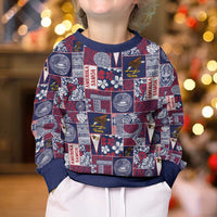 Manuia le Kerisimasi American Samoa Kid Ugly Christmas Sweater Pacific Patchwork Xmas Vibes - Polynesian Pride