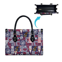 Manuia le Kerisimasi American Samoa Leather Bag Pacific Patchwork Xmas Vibes - Polynesian Pride
