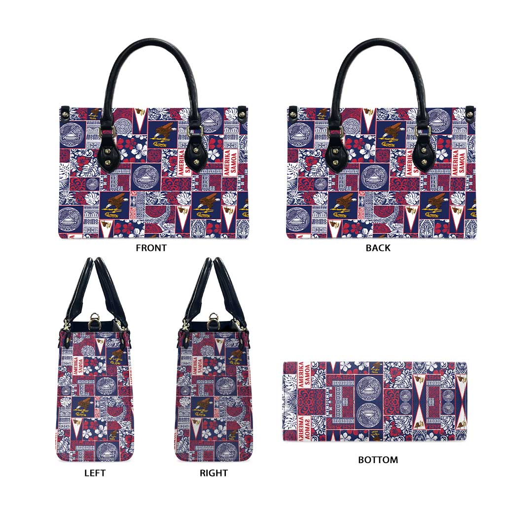 Manuia le Kerisimasi American Samoa Leather Bag Pacific Patchwork Xmas Vibes - Polynesian Pride